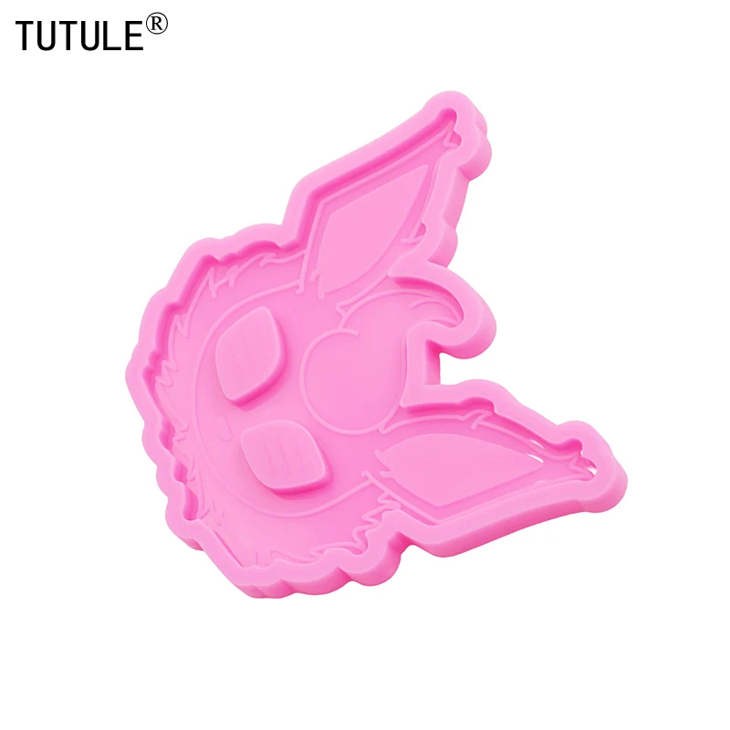 Shiny Cute animals Kawaii Mold Silicone DIY Keychain Jewelry Resin Polymer Clay Resin Mold Cake Fondant Chocolate Silicone Mold