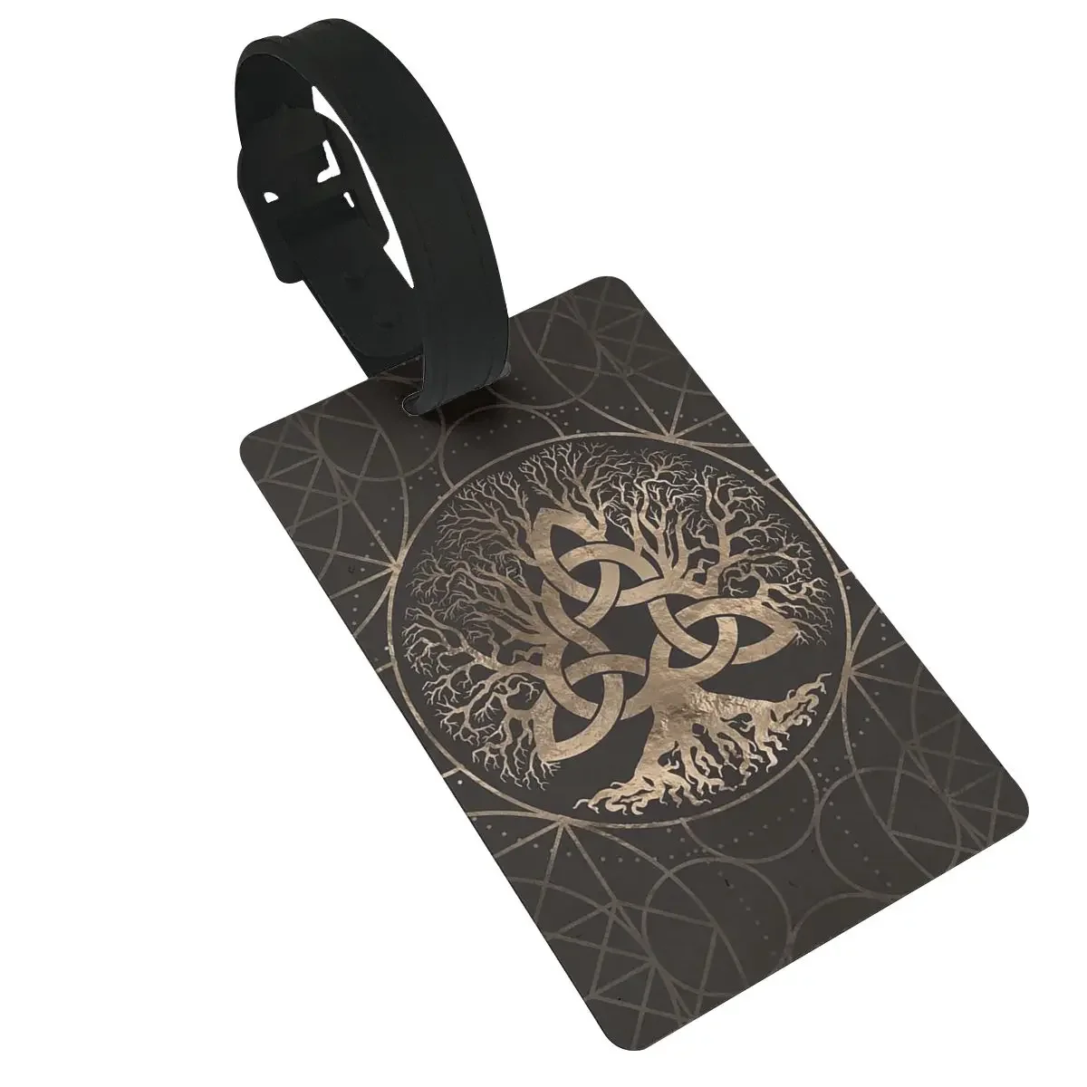 

Tree Of Life -Yggdrasil With Triquetra Luggage Tags Suitcase Accessories Travel Baggage Boarding Tag Label Holder Name Address