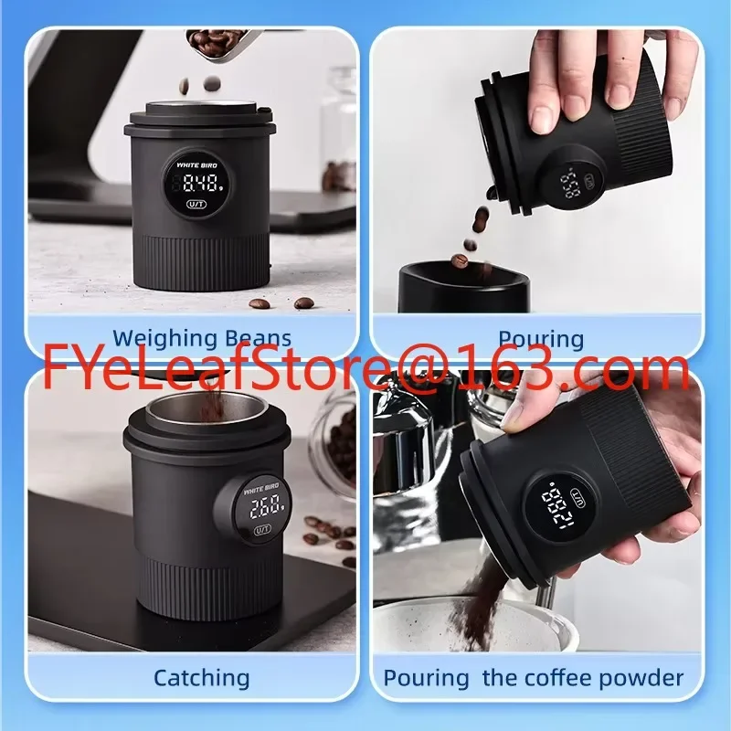 Type-C Charging Coffees Scale First 2-in-1 Ground  Dosing Cup  Grinder Scales