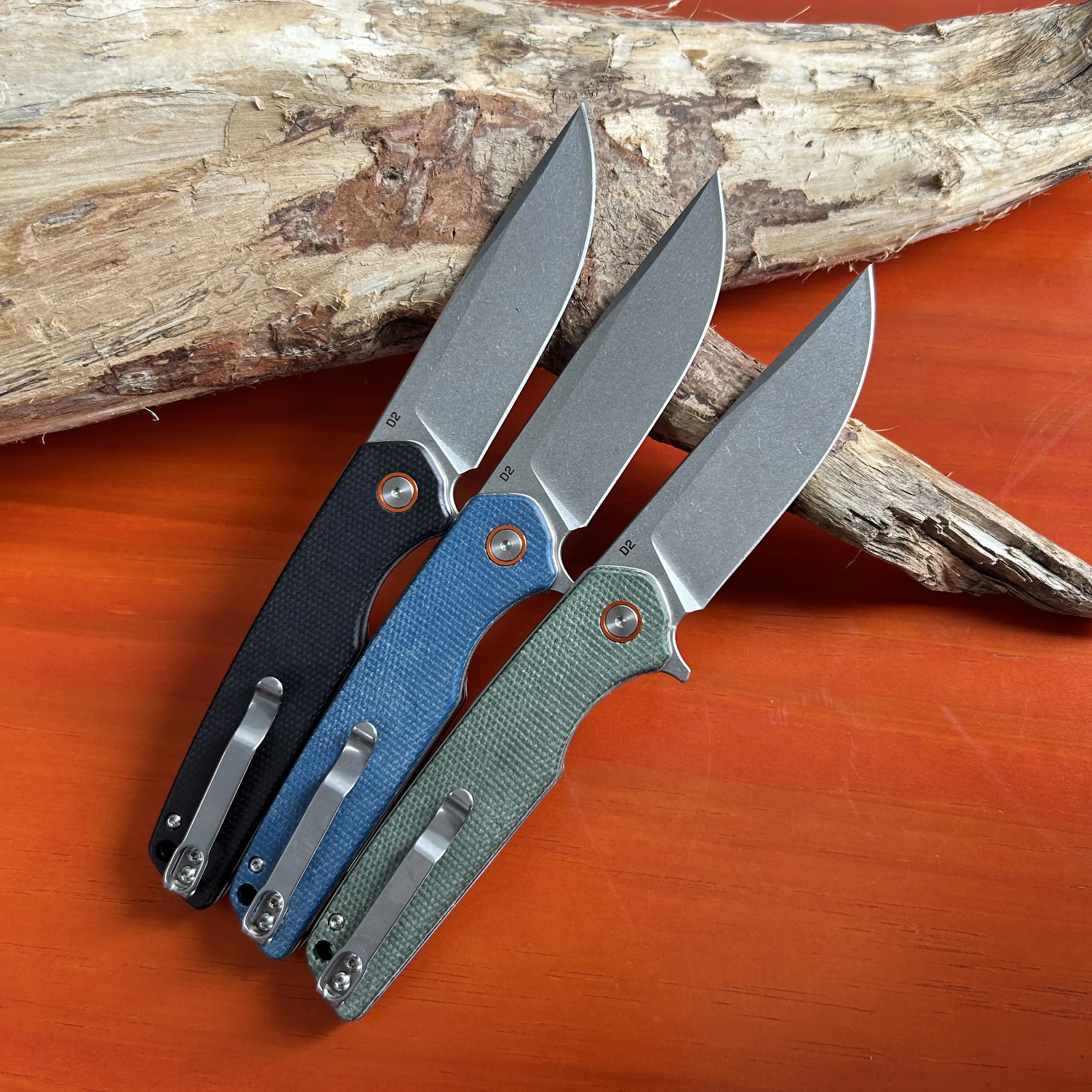 Carbon Fiber Pocket Folding Knife D2 Steel Blade Ball Bearing Outdoor Survival Knives EDC Camping Hand Tool GT961 Jackknife view 5