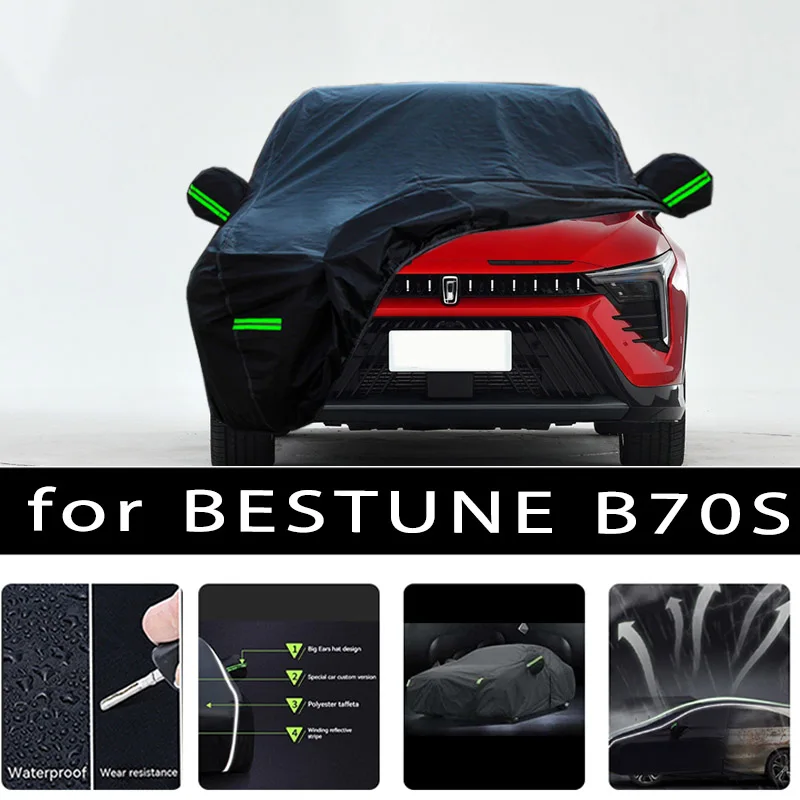 

For BESTUNE B70S Car Covers Outdoor Waterproof Sun Rain Snow Protection UV Auto Cover 190T Car Protective Full Covers