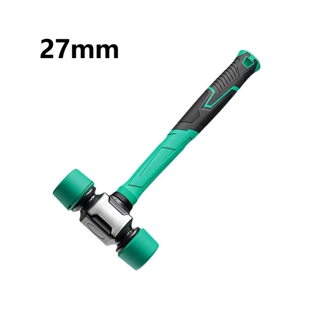 Camping Tool Rubber Mallet Solid Ductile Iron Head TPR Coated Handle Slip Grip Precision Striking Hammer For Crafts