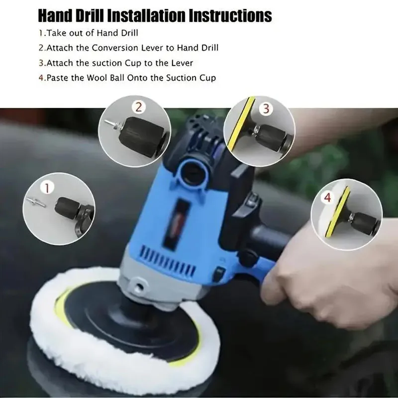 5 stücke Premium Auto Wachs Polier pads Wolle Auto Polieren Wachsen 3/4/5/Zoll Polieren Rad Pads Auto Paint Care Polier pad – Detail 4