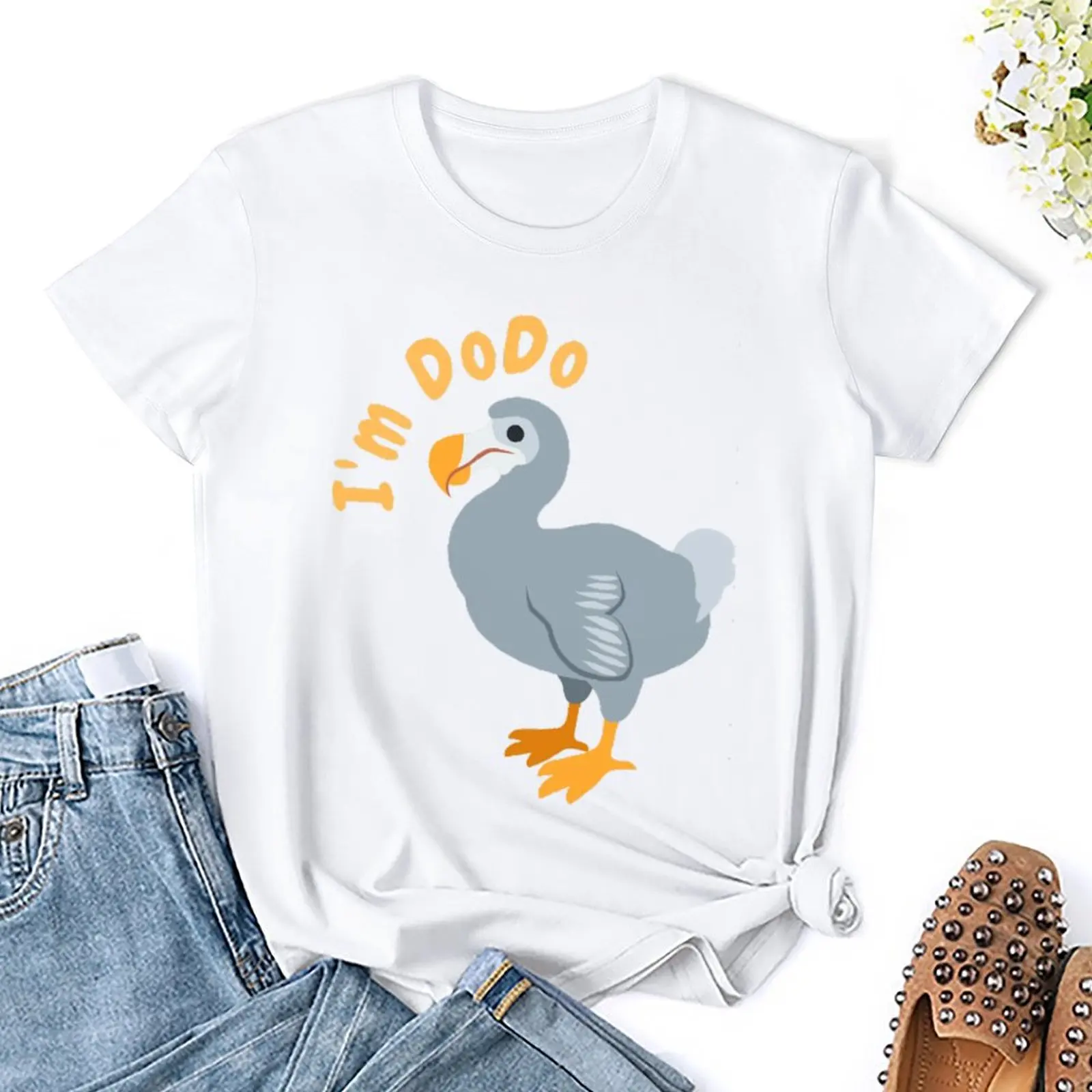 Funny Blue Dodo Bird I M Dodo Bird Stick Harajuku T-shirt Sports T-shirts Creative Funny Novelty Aactivity Competition