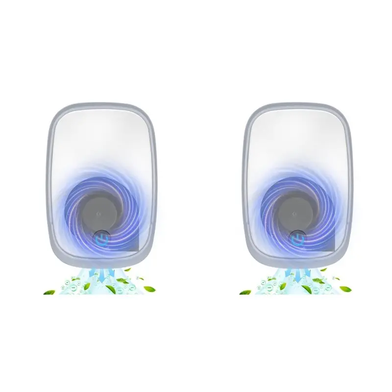 

2X Ionizer Air Purifier, Plug In Air Ionizer, Air Ionizers For Home, For Bedroom Living Room Basement Gym Us Plug