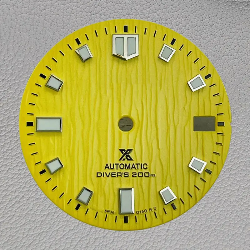 Modified NH35 dial light blue NH35/NH36 mechanical diving surface c3 strong green luminous dial accessory