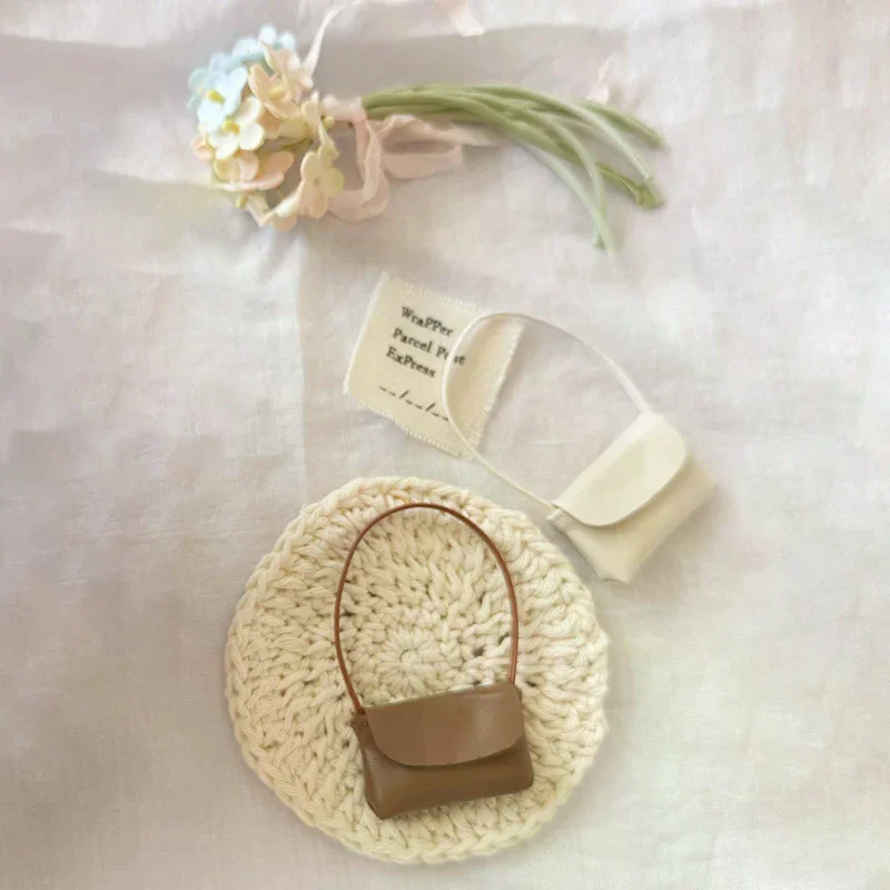 New 15-17cm Doll Handbag Lady Leather Bag PU Leather Purse Accessories Dollhouse Decoration Pretend Play Toy