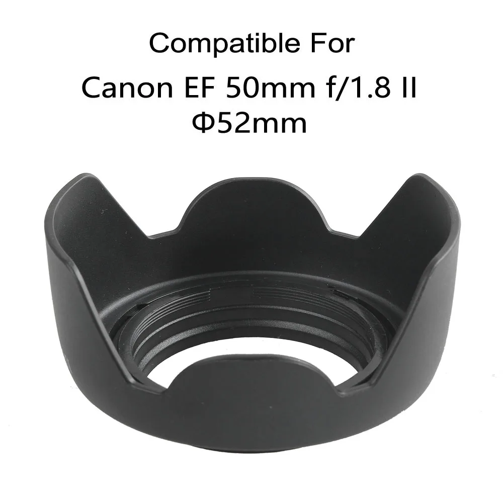 10 Pieces ES-62II DSLR Camera Lens Hood ES62II Cover For Canon EOS 80D 90D 750D 760D 850D With EF 50mm f/1.8 II 52mm Filter Lens