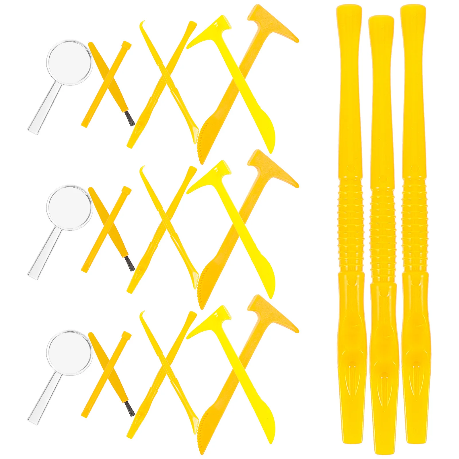 

21Pcs Digging Tools Excavation Kit Compact Gemstone Mining Set Science Education Discovery DIY Set for Boys Girls