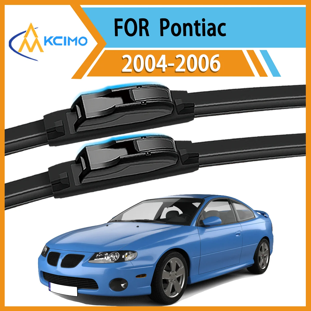 

Engineered for Pontiac GTO 2004–2006 2PCS Front Wiper Blades All-Season Clarity Durable Construction Optimal Driving Safety