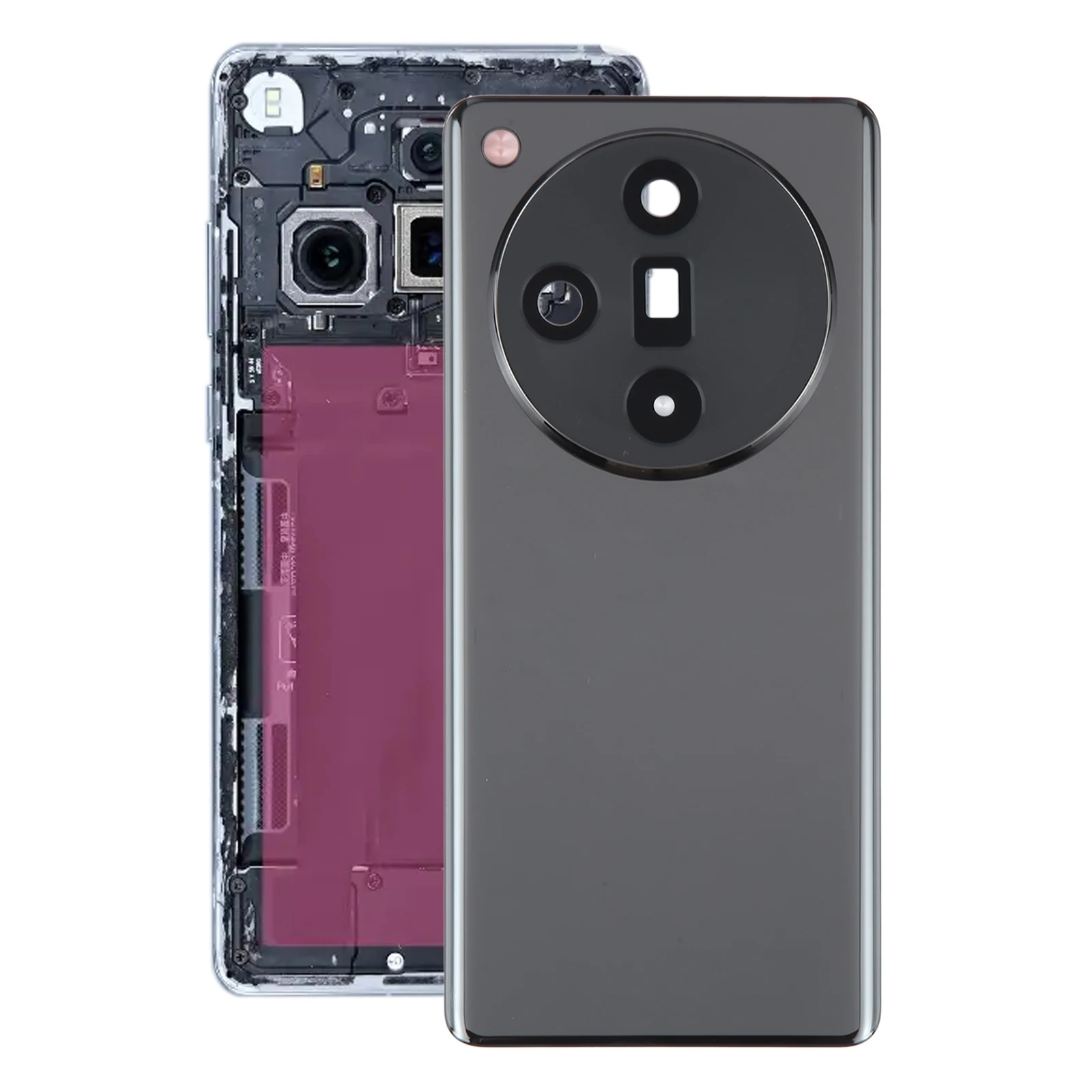 Battery Back Cover for OPPO Find X7 with Camera Lens Cover Phone Rear Housing Case Replacement