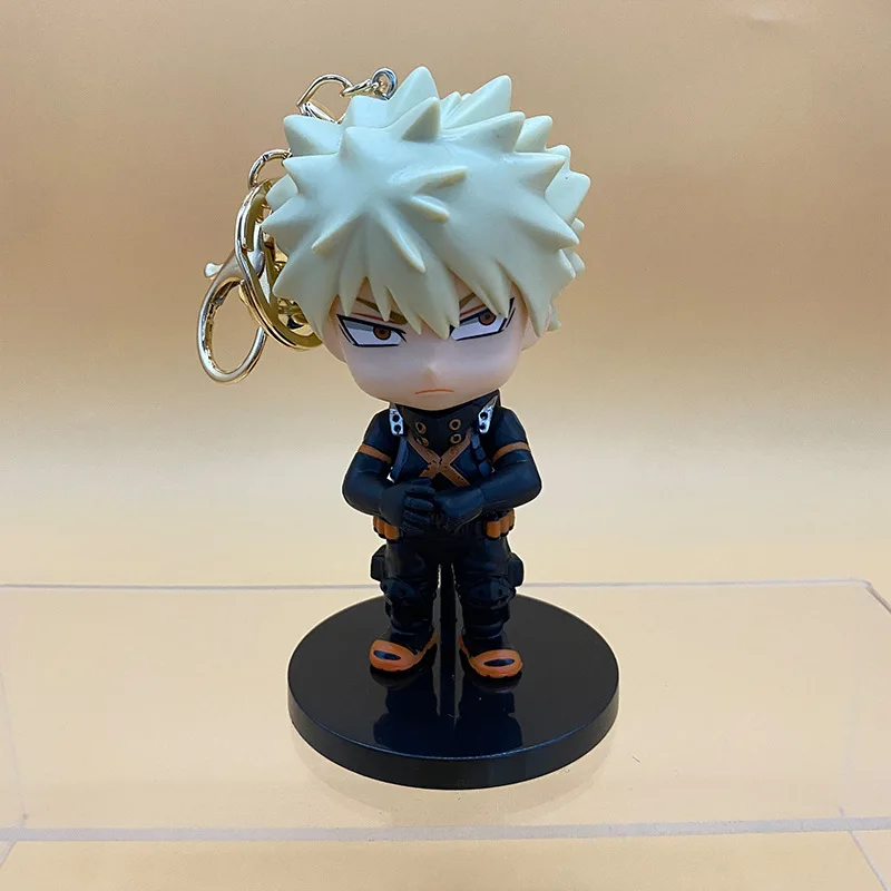 Anime My Hero Academia Chibi Keychain Cute Cartoon Action Figure Bag Keyring Funny Car Motorcycle Pendant Birthday Gift