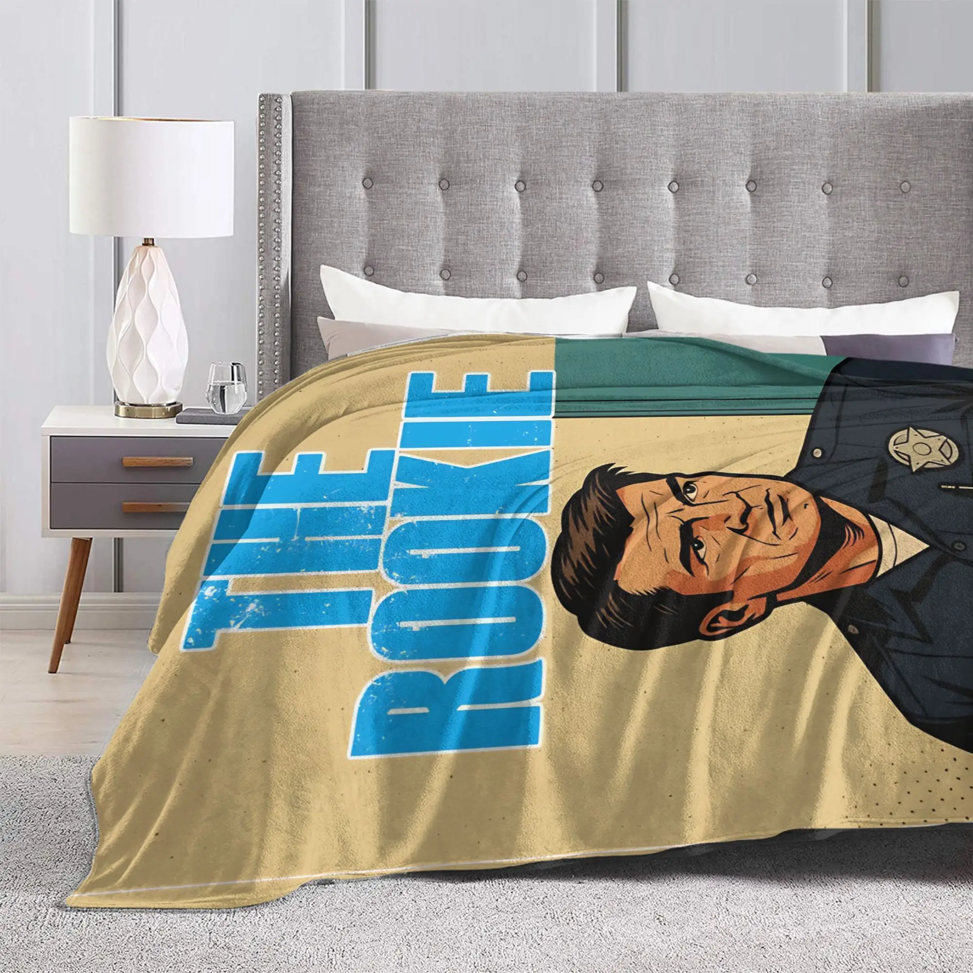 بطانية محبوكة من سلسلة The Rookie من الفلانيل لبطانيات رمي فائقة النعومة لسجادة سرير السفر في الهواء الطلق #3