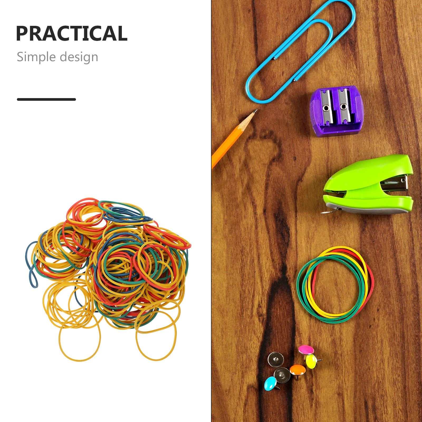 

Colorful Rubber Rings Bright Elastic Bands For Home Office School Crafts Binding Thick Sturdy Multi-Function Rubber Bands