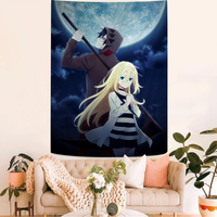 Angels of Death Tapestry Art Printing Japanese Wall Tapestry Anime Wall Hanging Home Decor