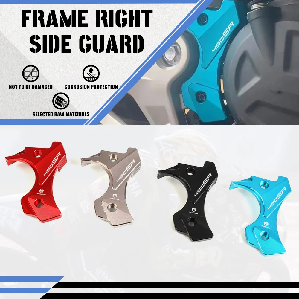 

Frame Right side guard For CFMOTO CF MOTO 450SS 450 SS 2023 2024 Motorcycle Accessories CNC Bumper Frame Protection Guard Cover