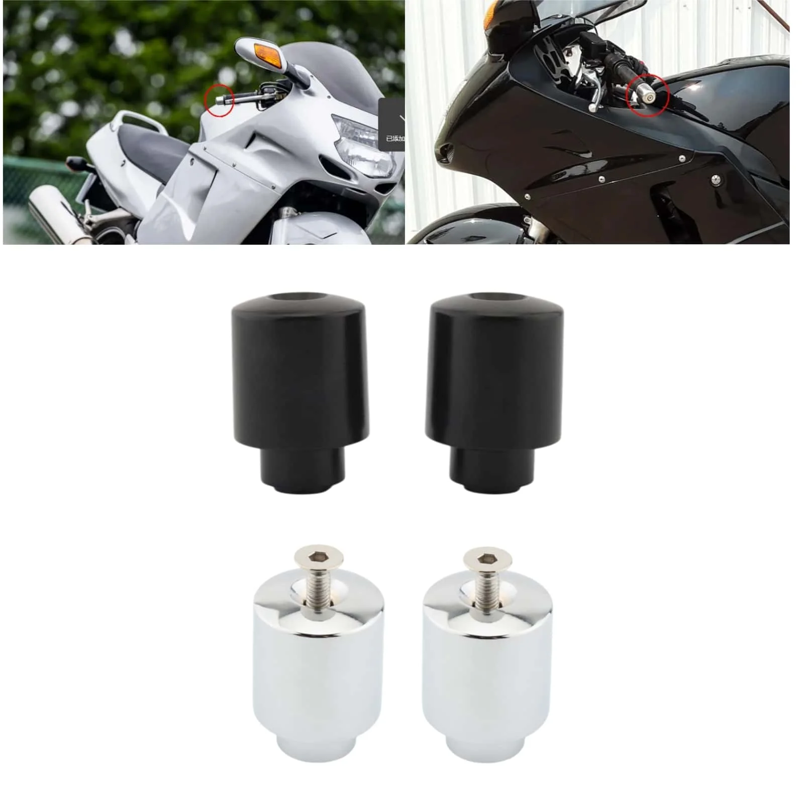 

For Honda Bar Ends For Honda Fireblade CBR 600 900 929 954 1000 1100 RR F4i F4 Super Blackbird Motorcycle Accessories