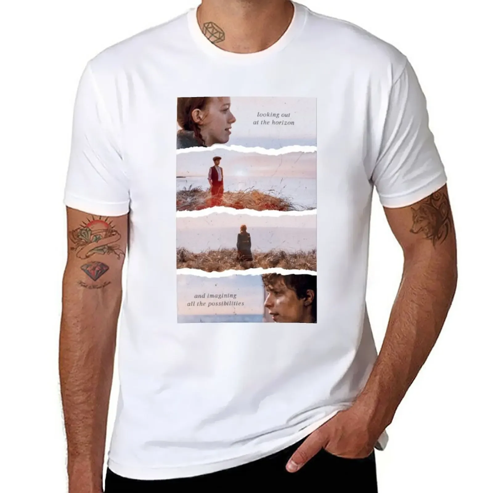 

Anne wit an E fan art T-Shirt new edition sports fans Men's t shirts