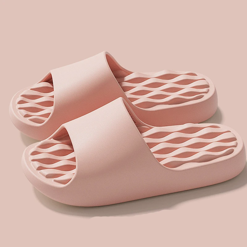 

MEOD 2026 Eva Soft Bottom Home Slippers Women Summer Anti Slip Couple Bathroom Sldies Woman Comfortable Platform Cloud Slippers