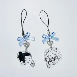 super cute anime gojo geto matching phone charm keychain handmade