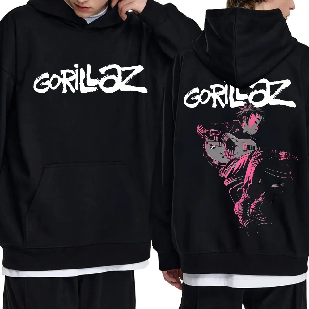 

Rock Band Gorillaz The Now Now Album Graphic Hoodie Men Women Hip Hop Punk Oversized Hooded Sportswear Male Vintage Cool Hoodies