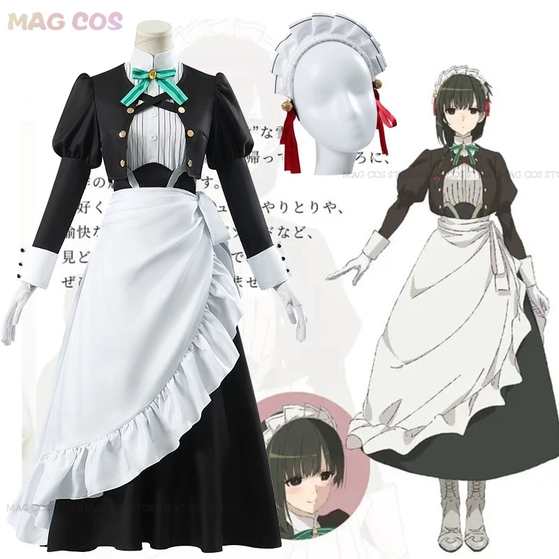 You are Ms. Servant Yuki Yuki Yokoya Xue Cosplay Costume Anime Wig Cosplay Halloween Party Cosplay Suit Maid Dress Women Clothes