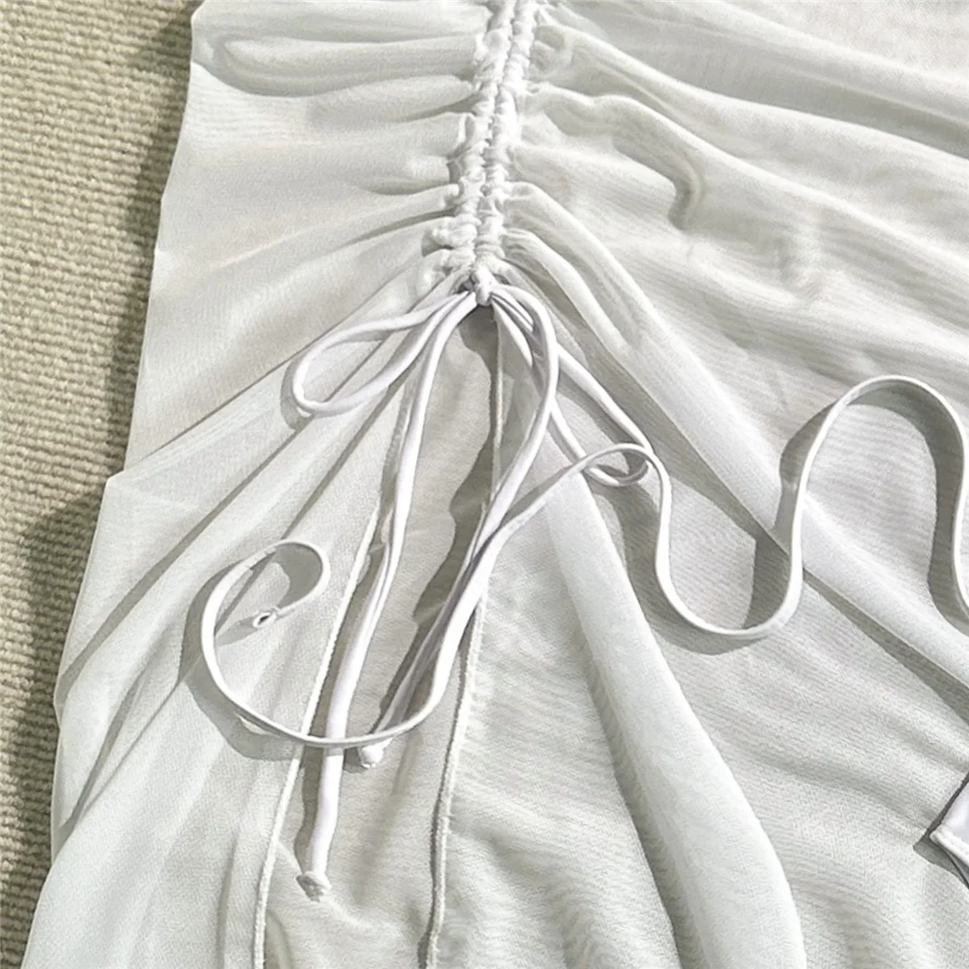 Mit Rock, Neckholder-Bikini, Damen-Badeanzug, dreiteiliges Bikini-Set, brasilianischer BH, Badebekleidung, Badeanzug, Schwimmbekleidung V7650 – Detail 13