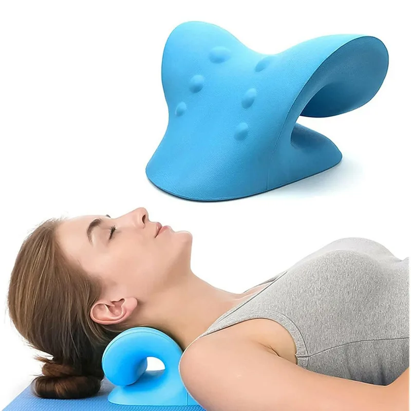 Neck Relax Massage Traction Device For TMJ Pain Relief Cervical Pillow Shoulder Relaxer Stretcher Spine Alignment Chiropractic