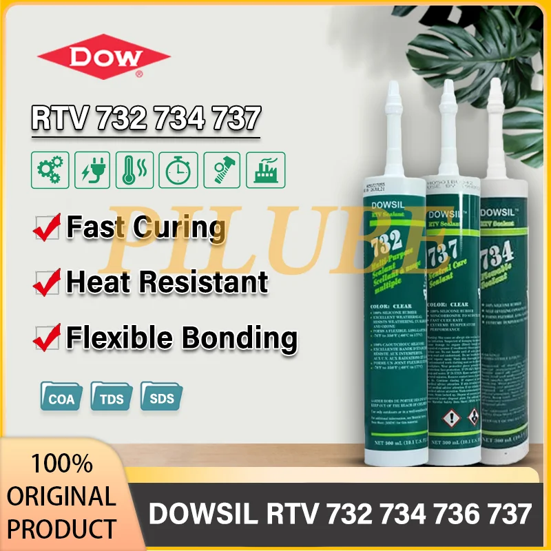 Selante Resistente a Alta Temperatura, Dow Corning, Food Grade, Estados Unidos Produto Original, 732-RTV