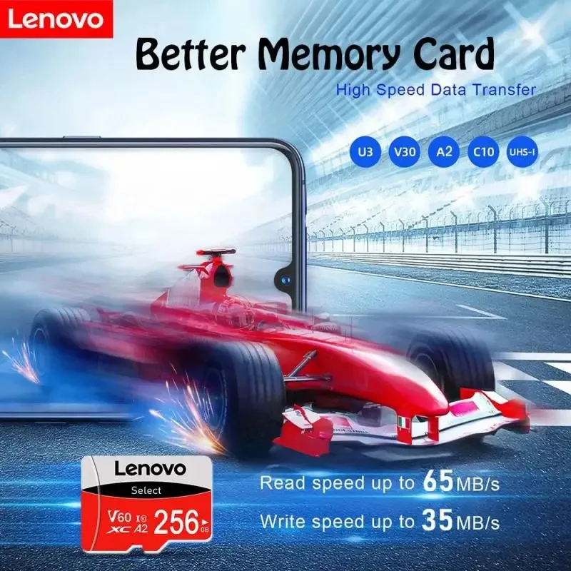 Scheda di memoria Lenovo V30 Micro Card classe 10 scheda SD da 128GB 64GB 1TB 2TB SD Micro Flash Card A2 256GB 512GB per Tablet Phone PC