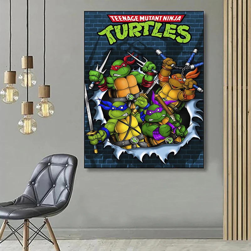 2024 New 5D DIY Teenage Mutant Ninja Turtles Diamond Painting kit Diamond Embroidery Color oil painting hand art home decoration