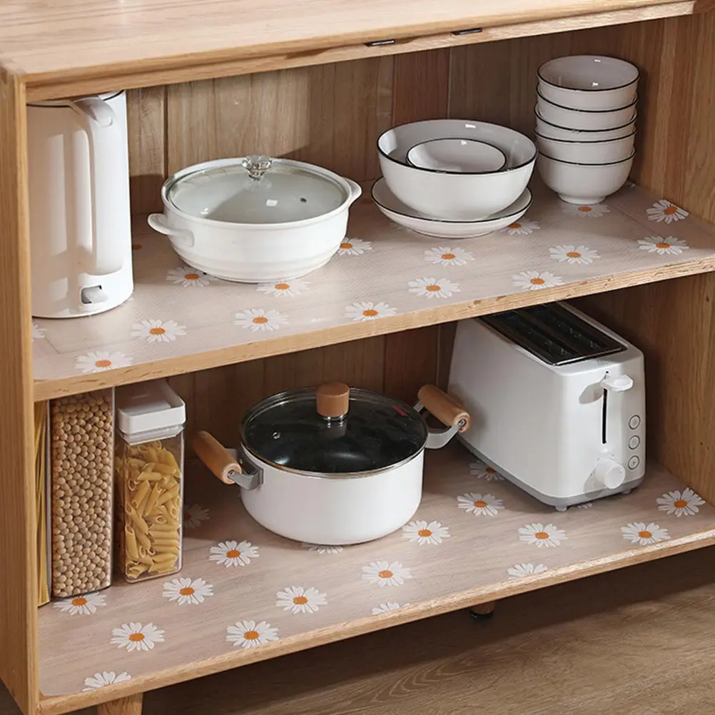 

1 Roll Oil-Proof Non Adhesive Kitchen Drawer Liner Cabinet Shelf Liner Waterproof Protective Eva Mat Drawer Cushion