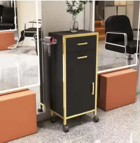 High Quality Modern Stainless Steel Plastic Mobile Hair Salon Styling Trolley Foldable Luxury Tool For Spa Hotel Home Care