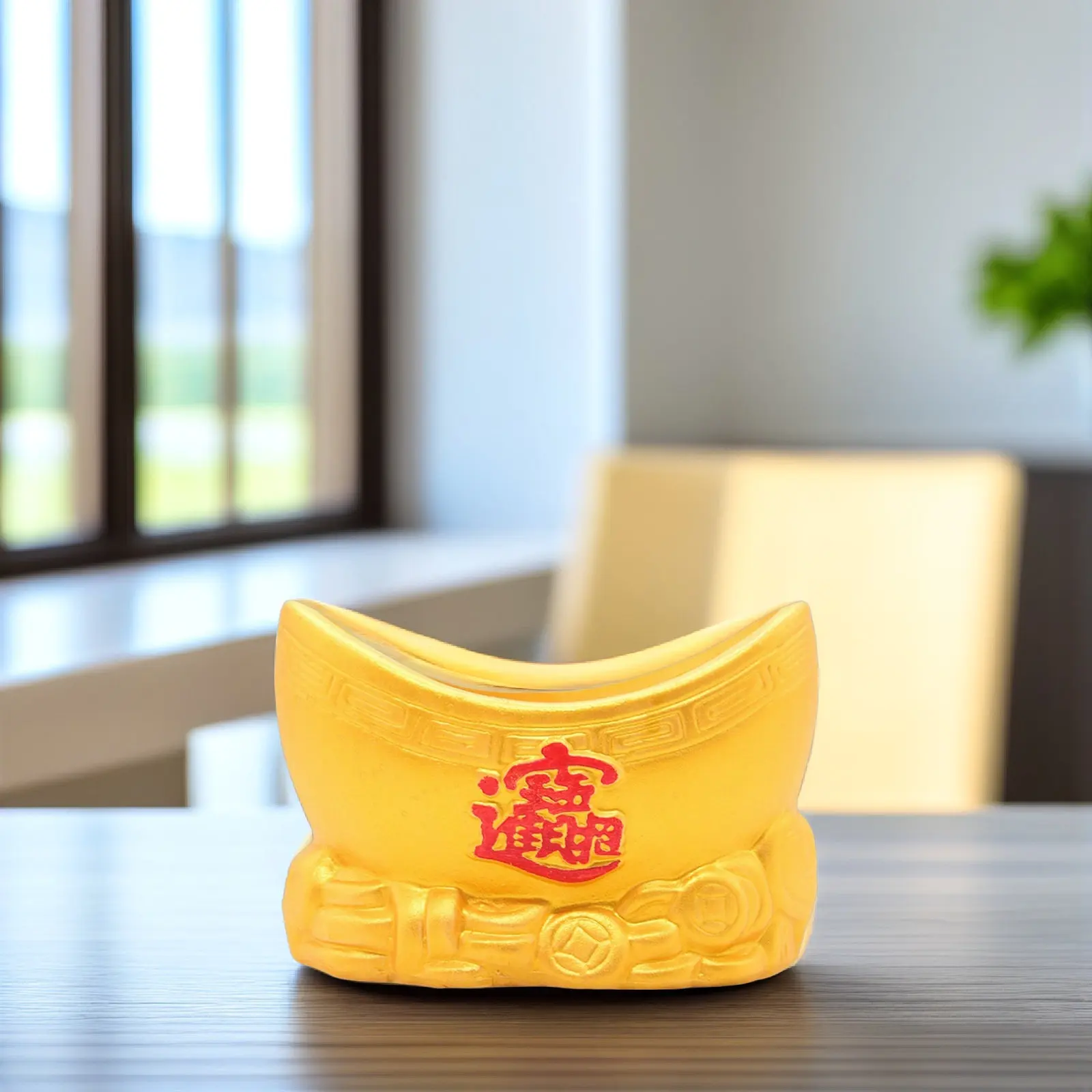 

1Pcs Lucky Ingot Flowerpot Ceramic Planter for Home Garden Decor Succulent Pot Craft Premium Material Decorative Container