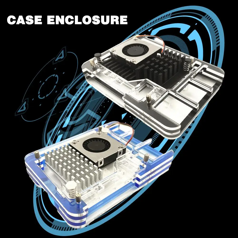 New 5 Layers Acrylic Case For Raspberry Pi 5 Case Enclosure 5B505 Compatible With Raspberry Pi 5 Active Cooler