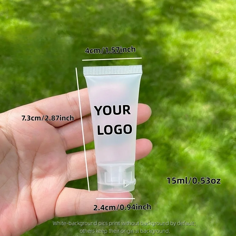 【โลโก้สั่งทำ】หลอดฝาพับแบบขึ้นรูป 50 ชิ้น ขนาด 15 มล./30 มล./50 มล. แบบขุ่น สำหรับบรรจุของเหลว ผลิตตามสั่งจำนวนน้อยจากโรงงาน