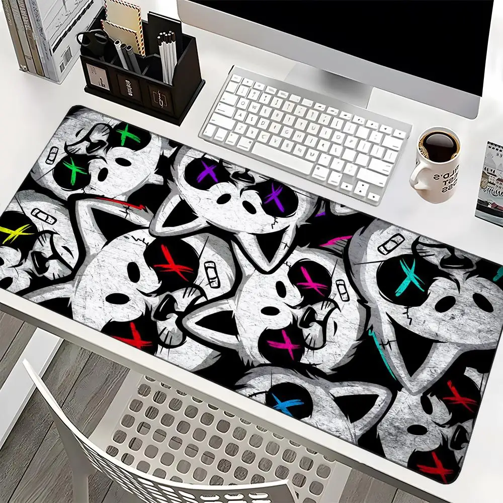 Art Graffiti Mouse Pad Gamer Large Cute table mat Mousepad Keyboard Personality Pink 700x300mm Anime Carpet Laptop