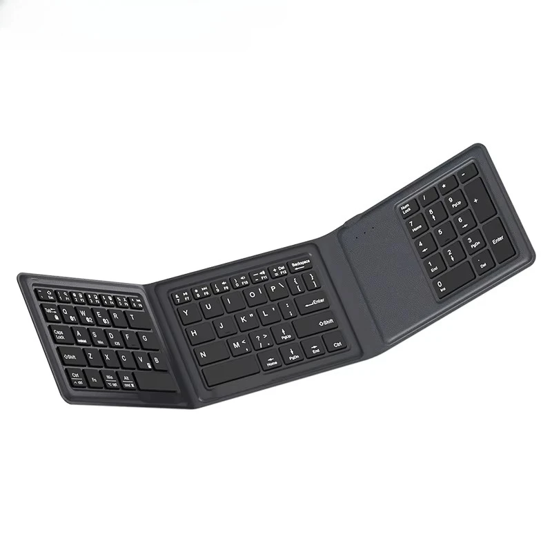 Bow Triple Foldable Mini Bluetooth Wireless Keyboard for Windows Tablet Smartphone