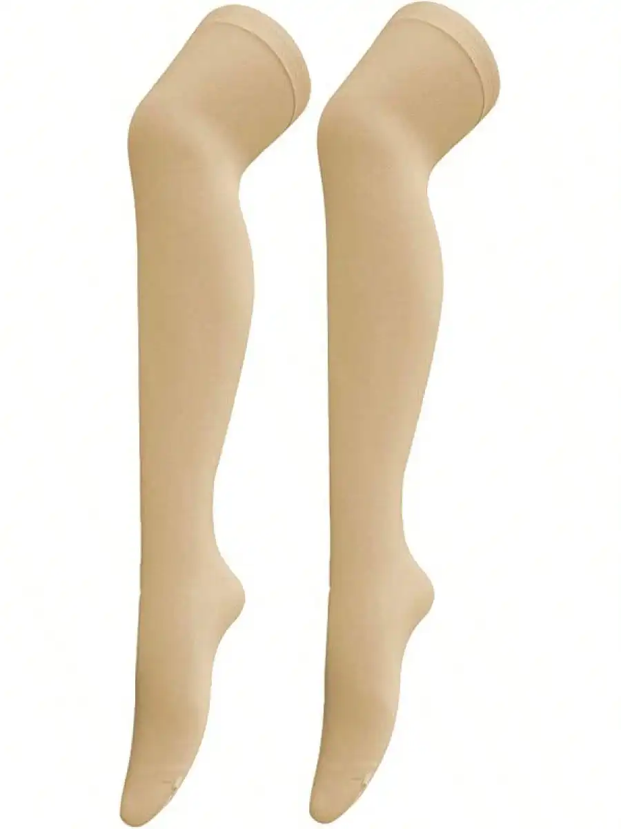 

Женские непрозрачные эластичные нейлоновые чулки до бедра для повседневной носки, костюмов и косплея