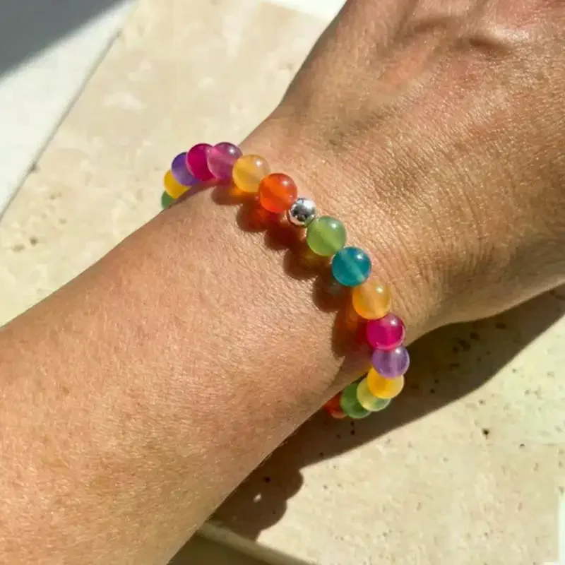 Color Changing Jewelry Beach Outing Set: Uv Reactive Dopamine Necklace Bracelet Women