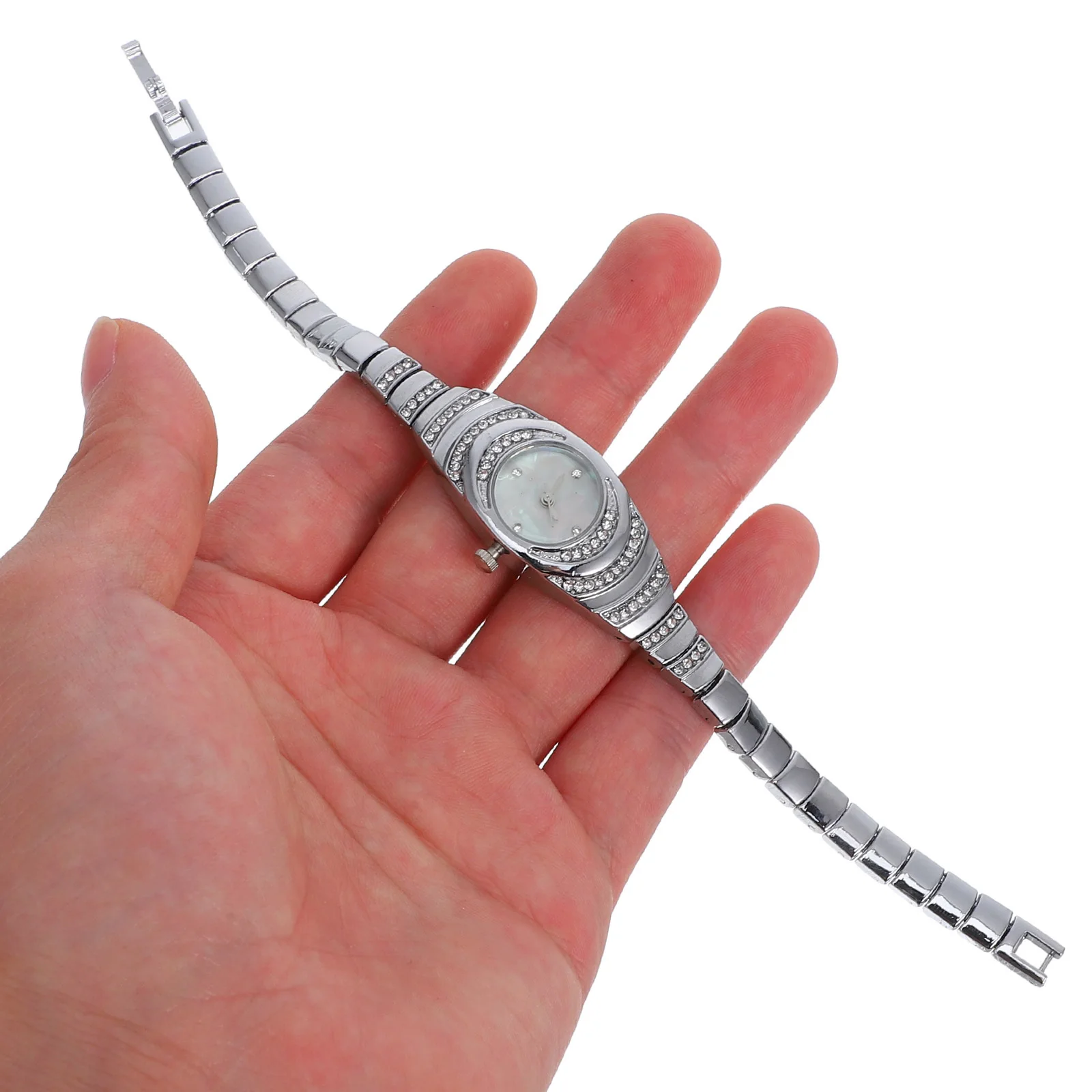 

Zinc Alloy Women Bracelet Watch Stylish Luxury Quartz Diamond Decor Watches Jewelry Female Students Office Workers Elegant Gift