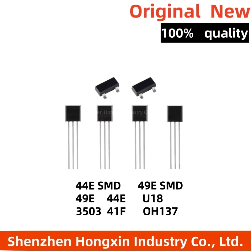 10pcs-50pcs Hall Element Brushless Electric Motor 3144 A3144 44E U18 49E 41F 3503 OH137 Hall Effect Sensor Switch High Sensitive