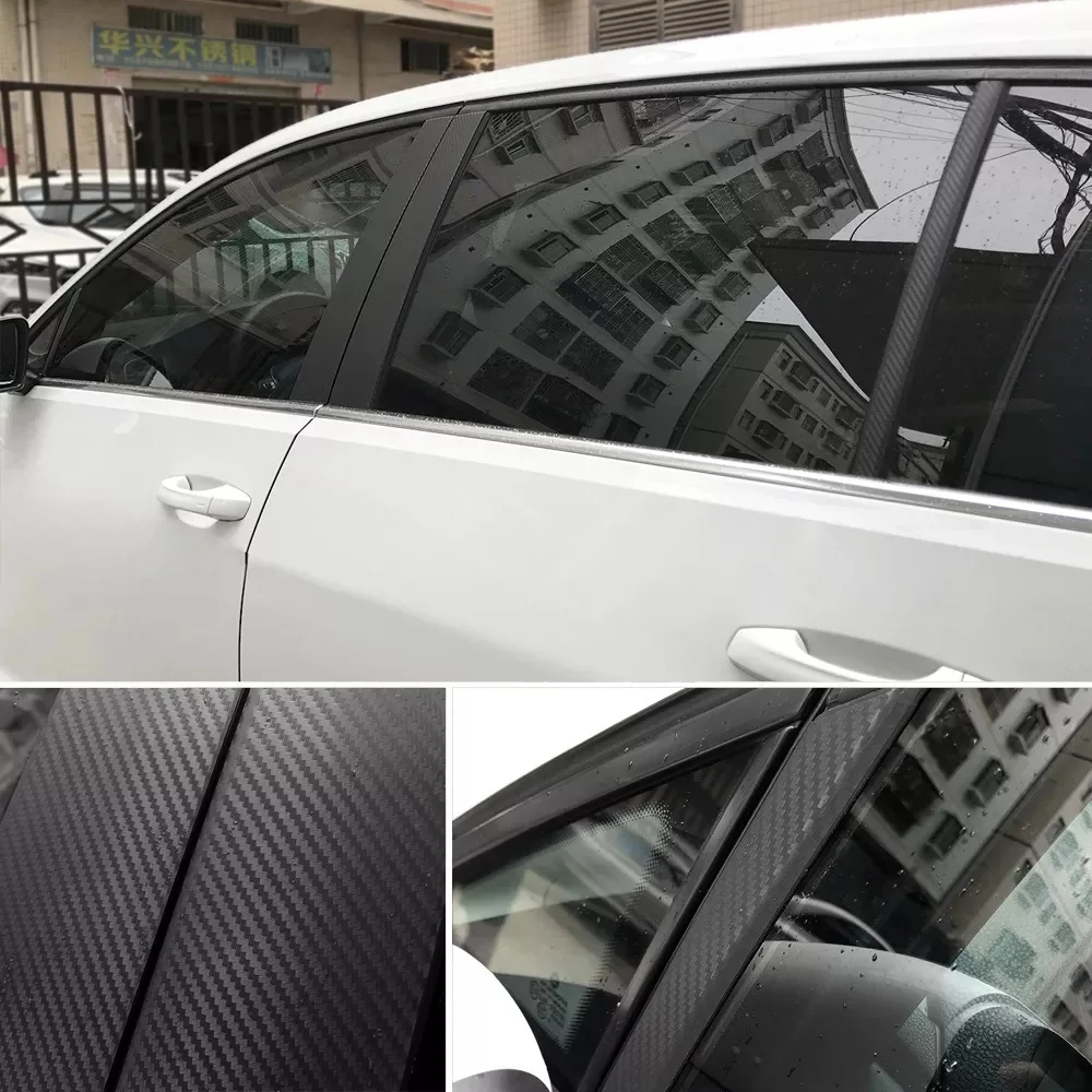 Car Color Changing Film 5D Carbon Fiber Sticker Twill Air Guide Groove PVC Interior High Gloss Body Film