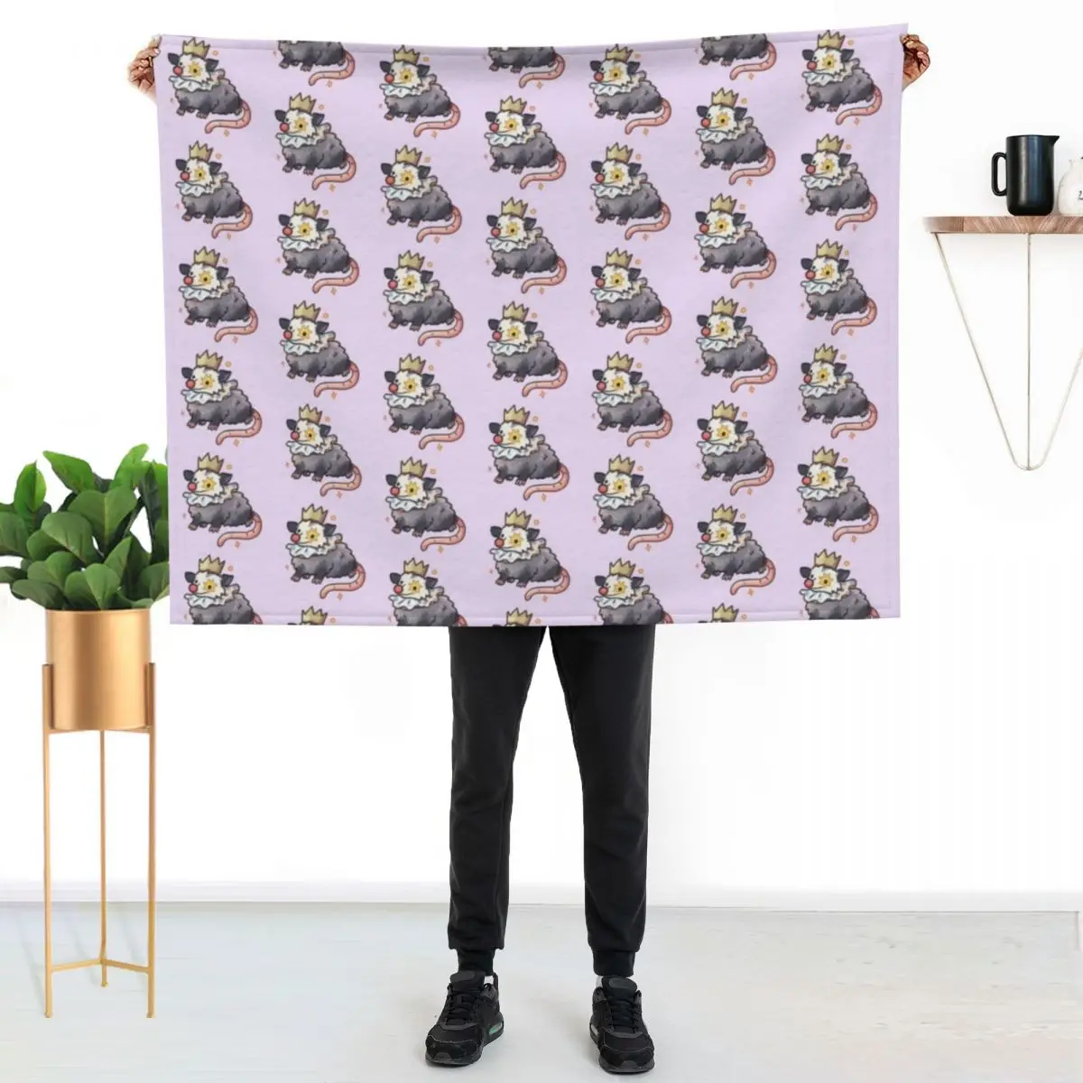 Opossum clown Throw Blanket Luxury Brand Picnic Nap Comforter Multi-Purpose Sofa Throw Blankets