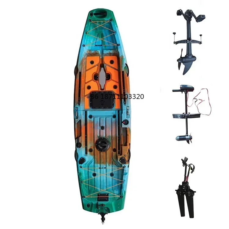 New Designed 3MS 1 Person Modular Fishing Kayak with Pedals Detachable Foldable kayak with Electric Motor