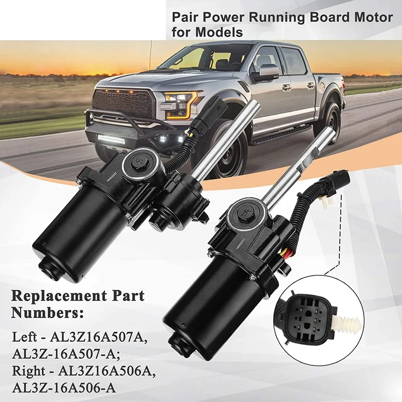 Car Front & Left Driver Power Running Board Motor For Ford F150 2007-2014 AL3Z16A506A AL3Z16A507A