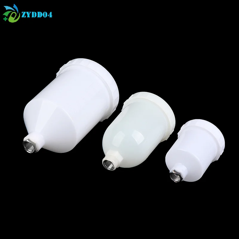 ●125/250/600ml Plastic Spray Paint Cup Sprayer Cup Air Gravity Feed Paint Spray Pot Thread Connector For Spray Gun Parts