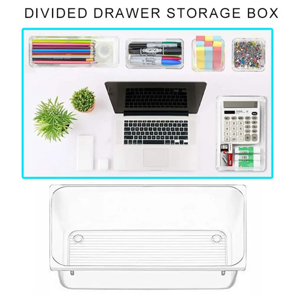 

Stackable Storage Bins 25pcs Capacity Plastic Drawer Organizers Set Non-slip Storage Bins with Versatile Dividers for Organizing