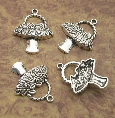 10pcs 23x29mm;hole,1mm  Alloy matel tibetan silver corbeil shaped  pendants  HWX0143 charms