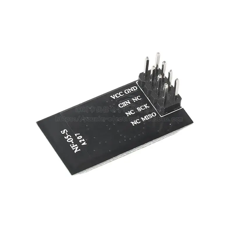 NF-05-S โมดูลไร้สาย2.4G/ชิป Ci24R1/อินเตอร์เฟซ SPI/เสาอากาศออนบอร์ด PCB